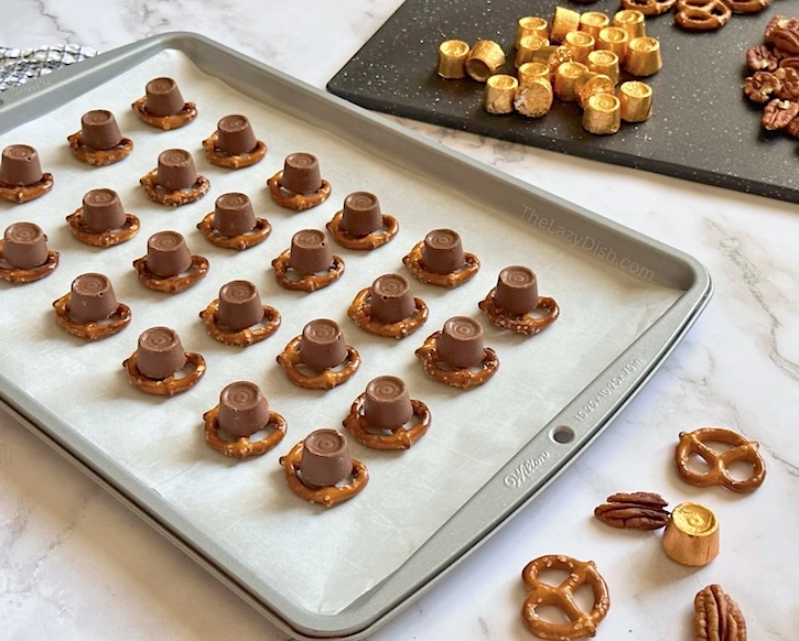 Unwrap, bake, squish, and enjoy. That's how simple it is to make these delicious pretzel rolo bites. make a homemade sweet treat in just 5 minutes.