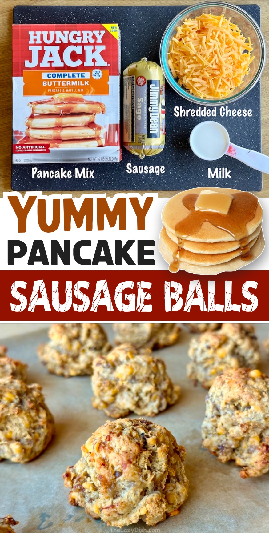 Are you looking for yummy breakfast ideas to make at home? Try these Pancake Sausage Balls! They are cheap and easy to make with just 4 basic ingredients.