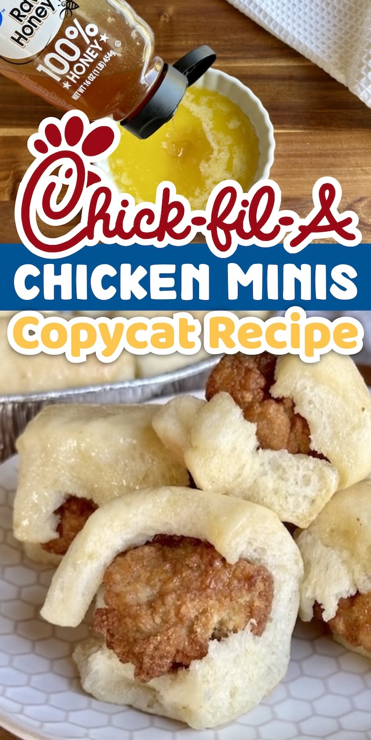 this quick and easy breakfast is a big hit with my kids! How to make Chickfila mini chicken breakfast biscuits at home with just a few store bought ingredients.
