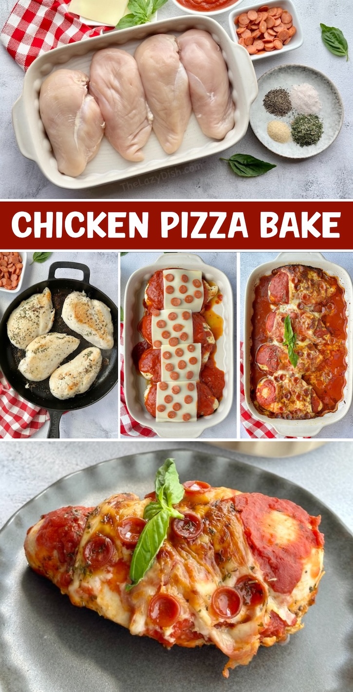 This low carb meal is completely customizable. Add your family’s favorite pizza toppings such as pepperoni, sausage, mushrooms, bell peppers, olives, onions, chopped garlic, parmesan, etc. Super yummy and family approved! Being on a keto diet isn't easy especially if you have a family to feed. I have a hard time finding dinner recipes that we can all enjoy, but I've discovered this baked chicken recipe to be approved even by my picky eaters! I serve it with a side of buttered noodles for the kids. It's yummy and so easy to make on busy weeknights!