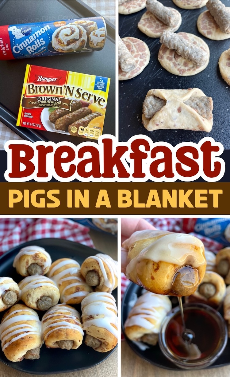 Easy step by step instructions on how to make the best breakfast ever! These cinnamon roll pigs in a blanket are simply awesome. Addicting comfort food served for a brunch party or holiday gathering. 