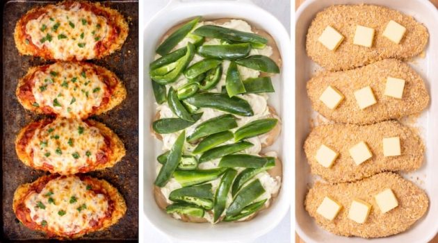 Delicious ways to bake chicken breasts in the oven that actually taste good. A list of simple, tasty, and easy to prepare recipes made with few ingredients.