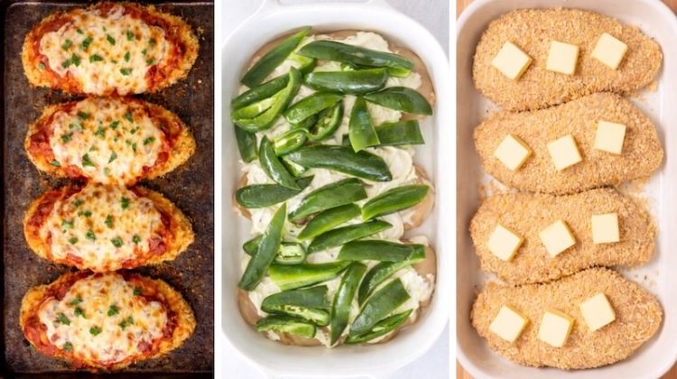 Delicious ways to bake chicken breasts in the oven that actually taste good. A list of simple, tasty, and easy to prepare recipes made with few ingredients.