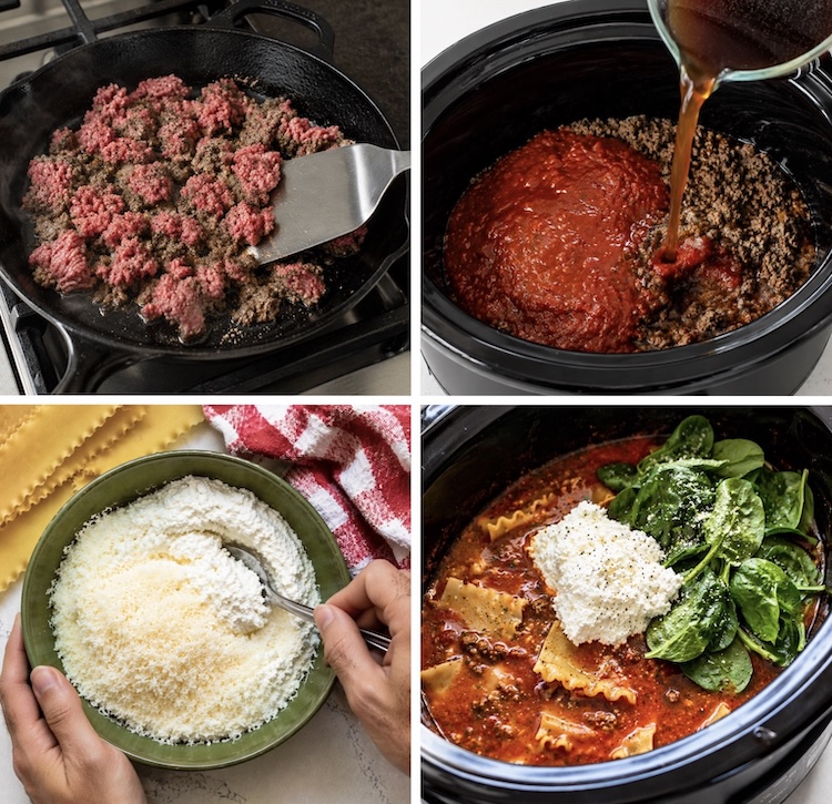 Delicious slow cooker lasagna soup recipe made with just a few simple ingredients. An easier way to make lasagna in the form of soup in a crockpot. 