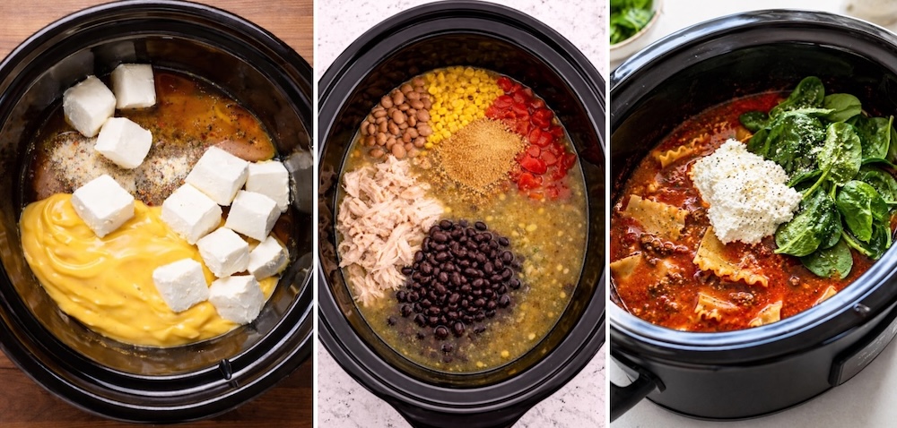 List of simple and delicious family friendly dinner recipes made in a crockpot with few ingredients.