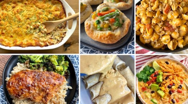List of Fall comfort food dinner recipes from The Lazy Dish! Quick and easy recipes for a cold fall or winter night at home with the family.